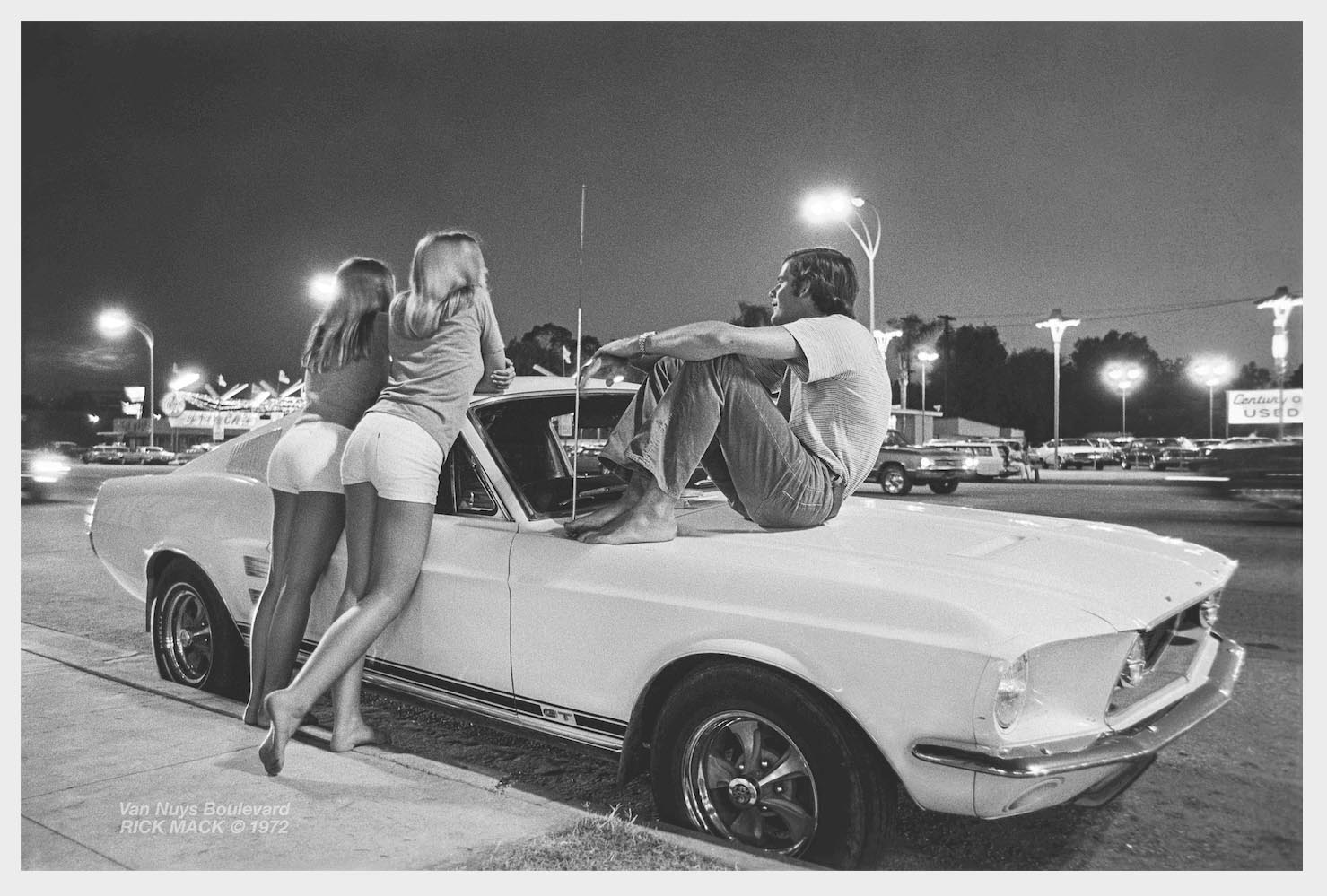 rick mccloskey; van nuys boulevard 1972; 1968 Mustang GT; suntans; beautiful people; classic cars